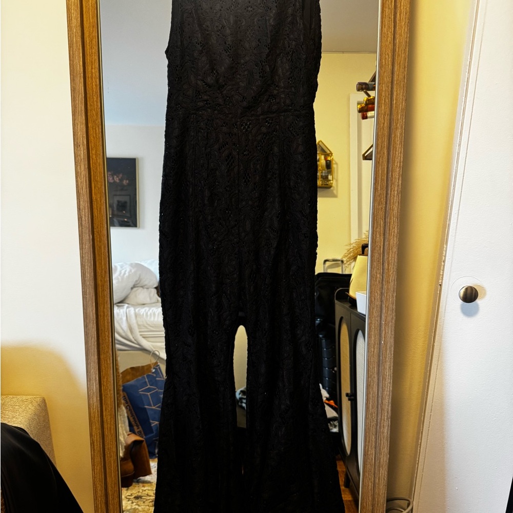 Free People Black Sleeveless Jumpsuit